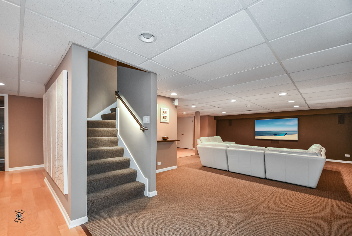 24-Lighted Railing to Basement - 2351 Iroquois Drive Glenview Home For Sale