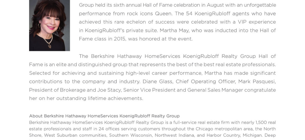 Martha May Hall of Fame Press Release 2019-01