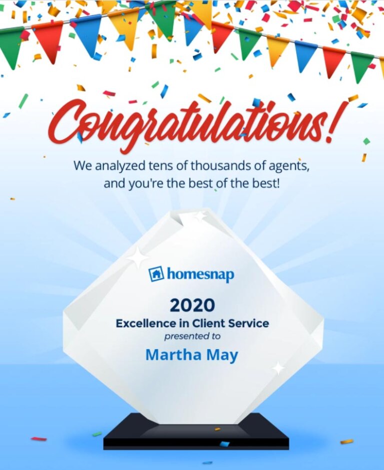 Martha Wins Homesnap Customer Service Award 2020 Martha May North