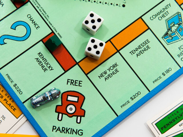 Monopoly board game - car on Free Parking