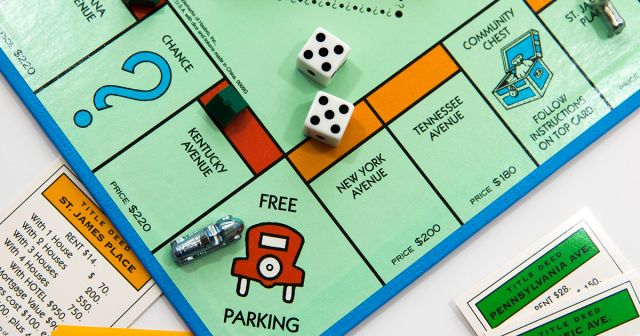Monopoly board game - car on Free Parking